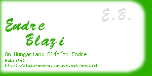 endre blazi business card